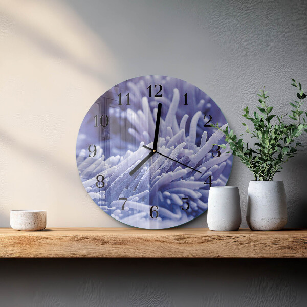 Wanduhr rund Anemone