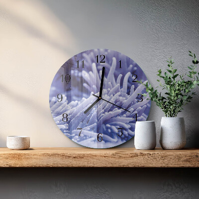 Wanduhr rund Anemone