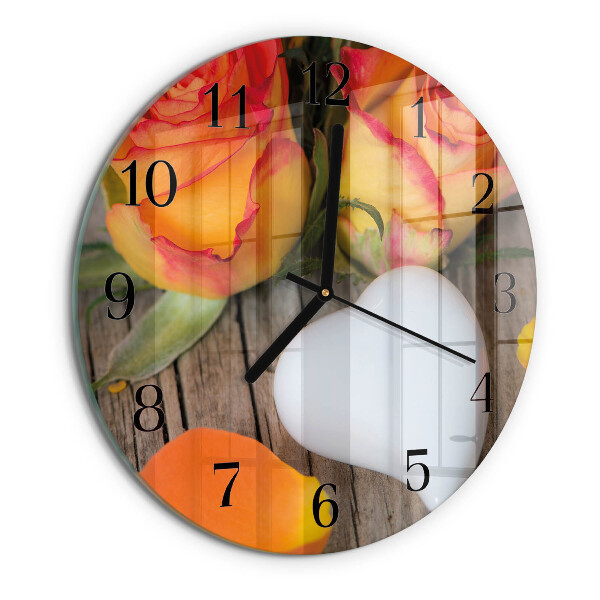 Wanduhr rund Herz