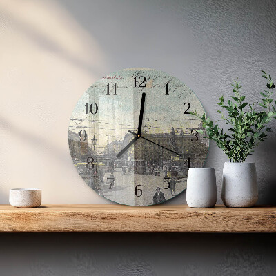 Wanduhr rund Postkarte