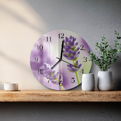 Wanduhr rund Lavendel