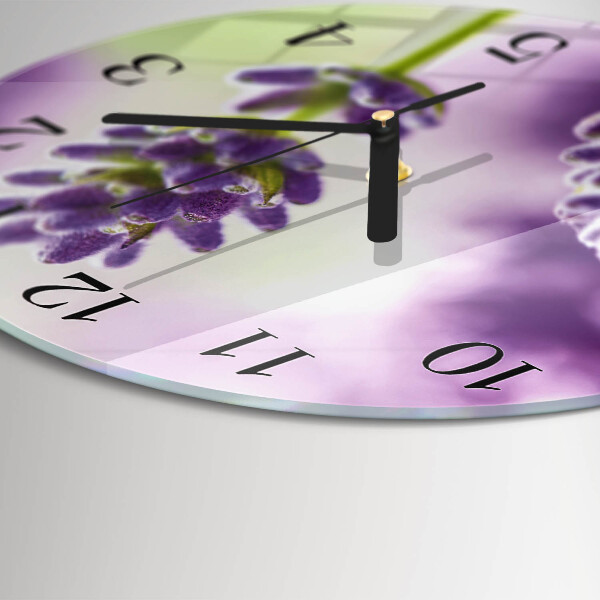 Wanduhr rund Lavendel