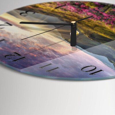 Wanduhr rund Landschaft