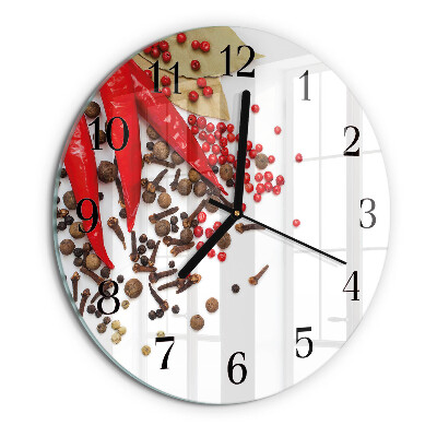 Wanduhr rund Rote Paprika