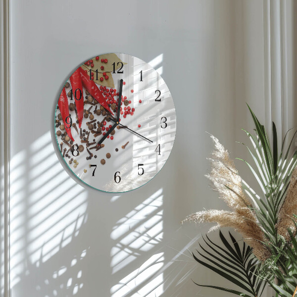 Wanduhr rund Rote Paprika