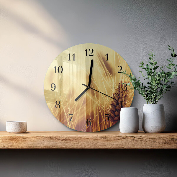 Wanduhr rund Getreide