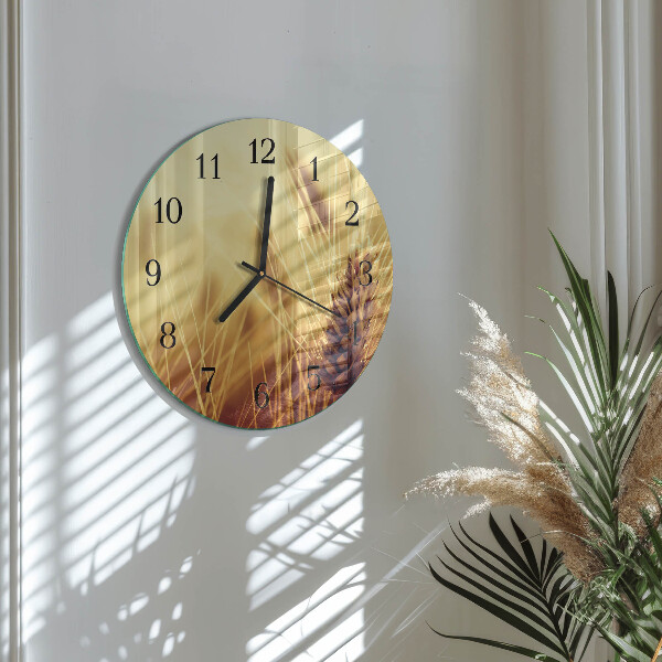 Wanduhr rund Getreide