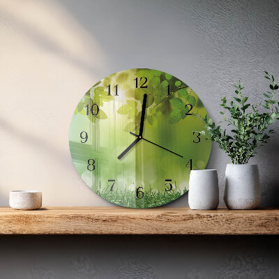 Wanduhr rund Frühling