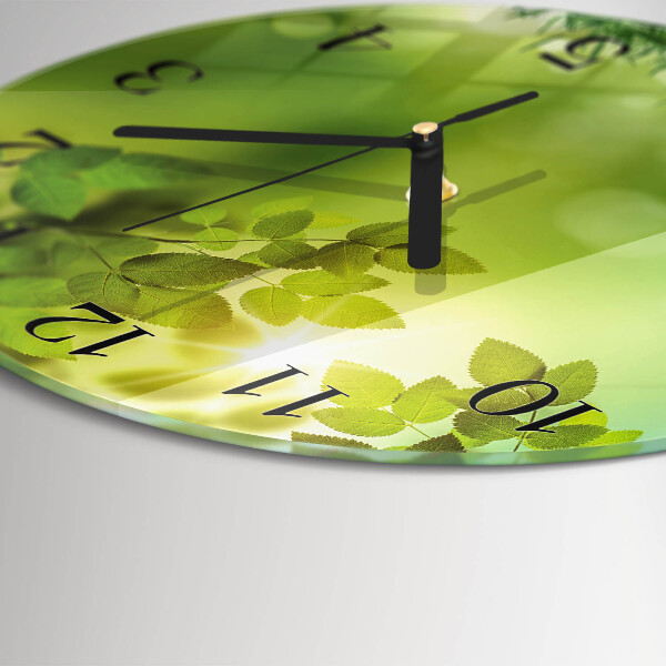 Wanduhr rund Frühling