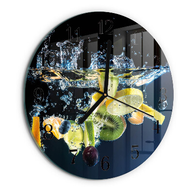 Wanduhr rund Obst