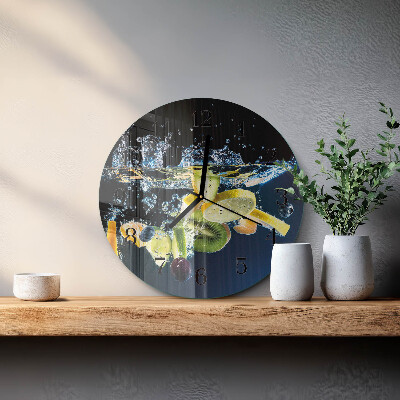 Wanduhr rund Obst