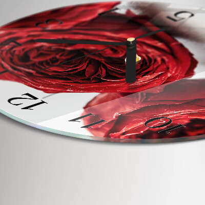 Wanduhr rund Blumen