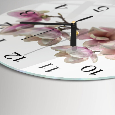Wanduhr rund Magnolie