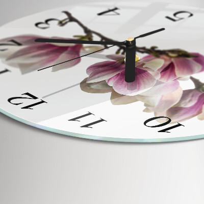 Wanduhr rund Magnolie