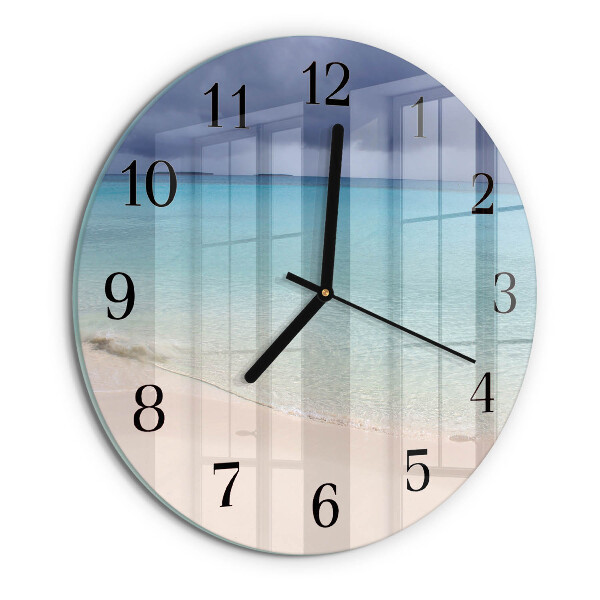 Wanduhr rund Strand