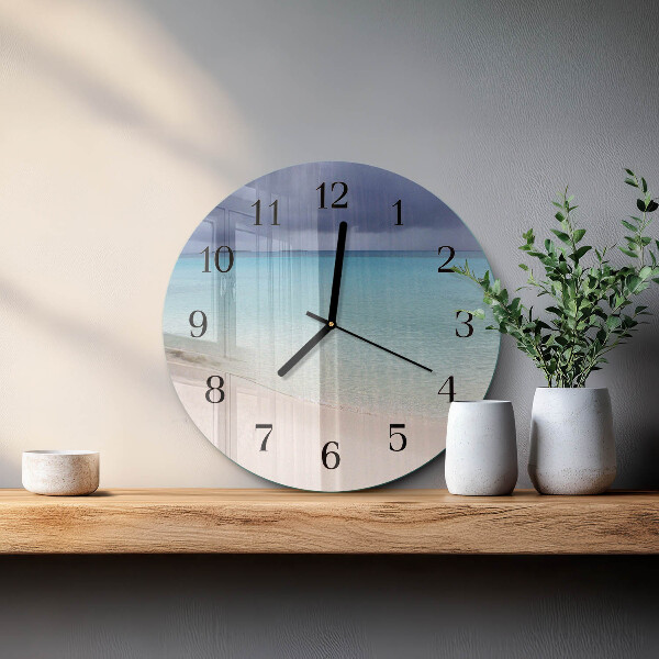 Wanduhr rund Strand