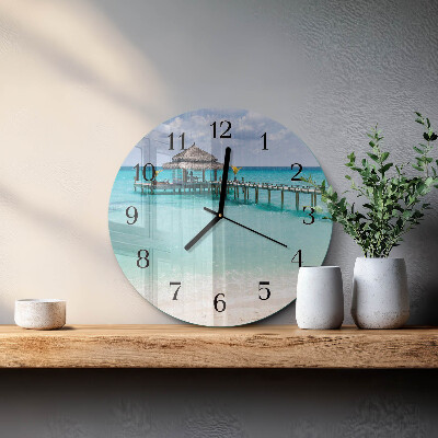 Wanduhr rund Strand