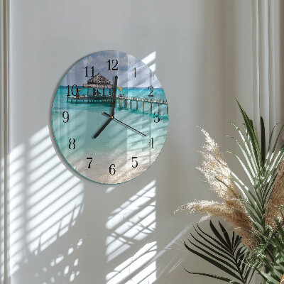 Wanduhr rund Strand