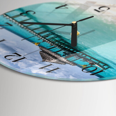 Wanduhr rund Strand