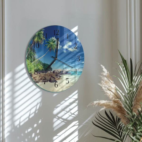 Wanduhr rund Palm Beach
