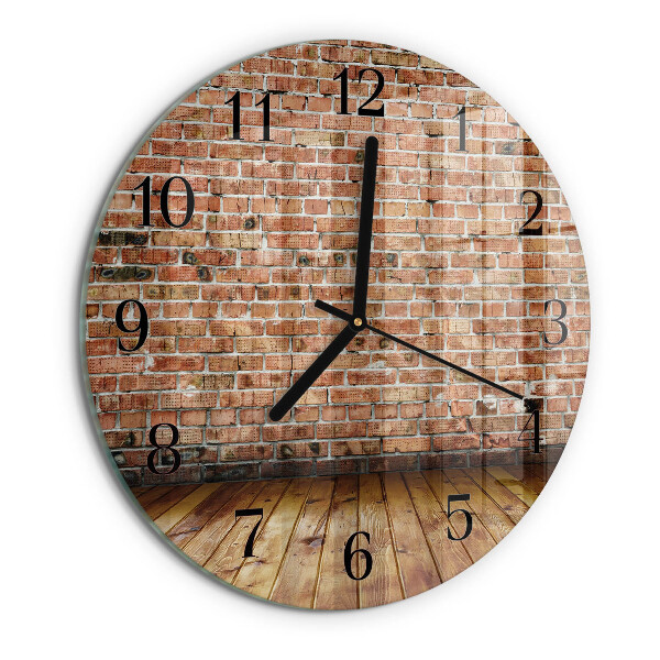 Wanduhr rund Ziegel