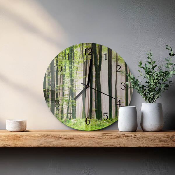 Wanduhr rund Wald