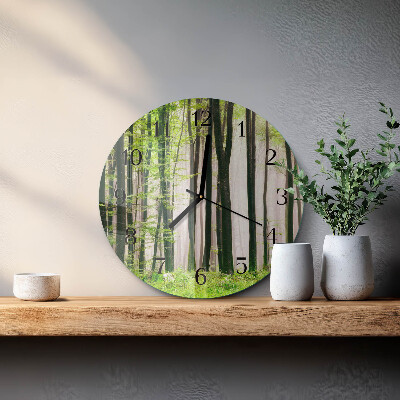 Wanduhr rund Wald