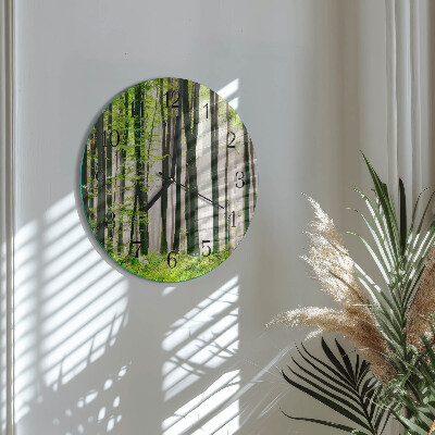 Wanduhr rund Wald