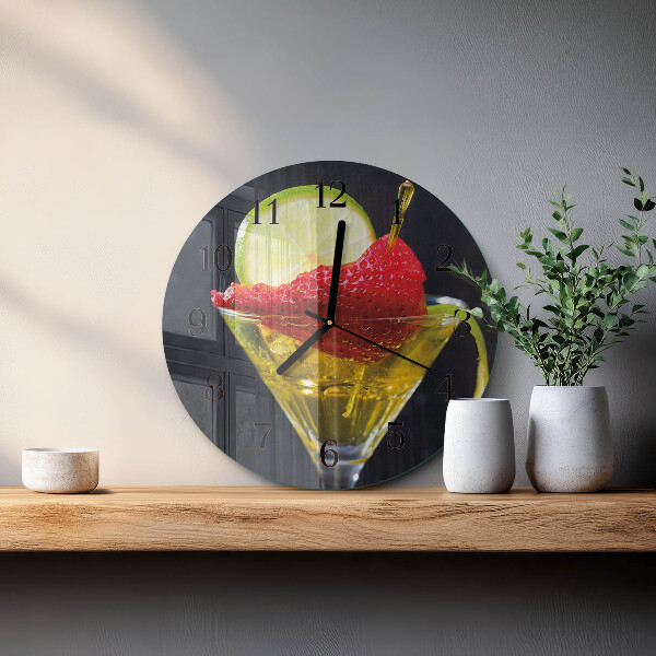 Wanduhr rund Cocktail