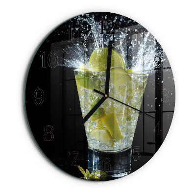 Wanduhr rund Cocktail