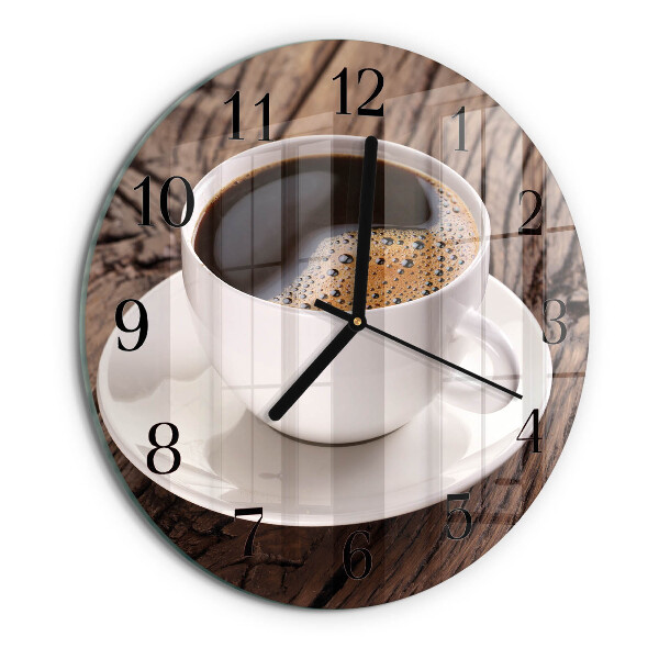 Wanduhr rund Kaffee