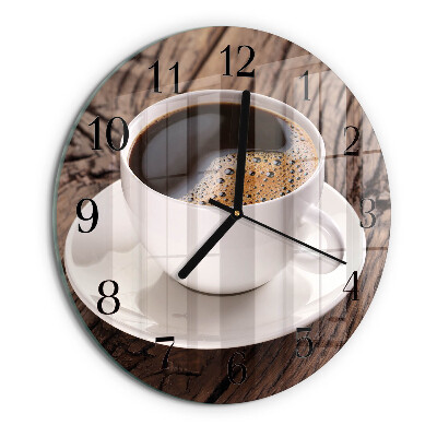 Wanduhr rund Kaffee