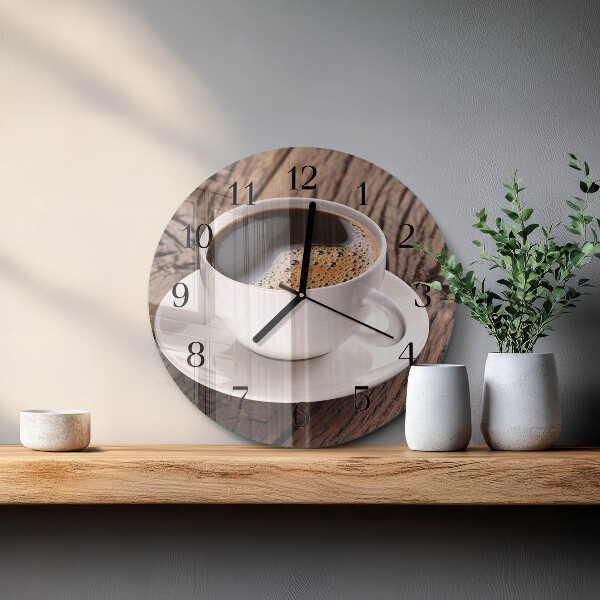 Wanduhr rund Kaffee