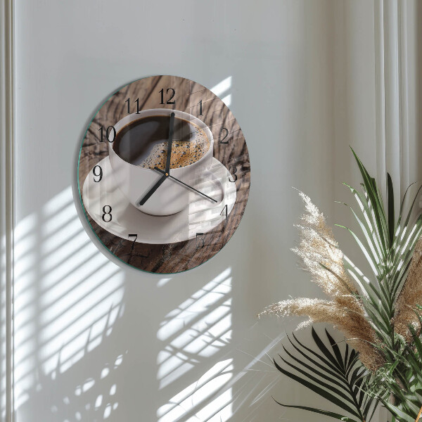 Wanduhr rund Kaffee
