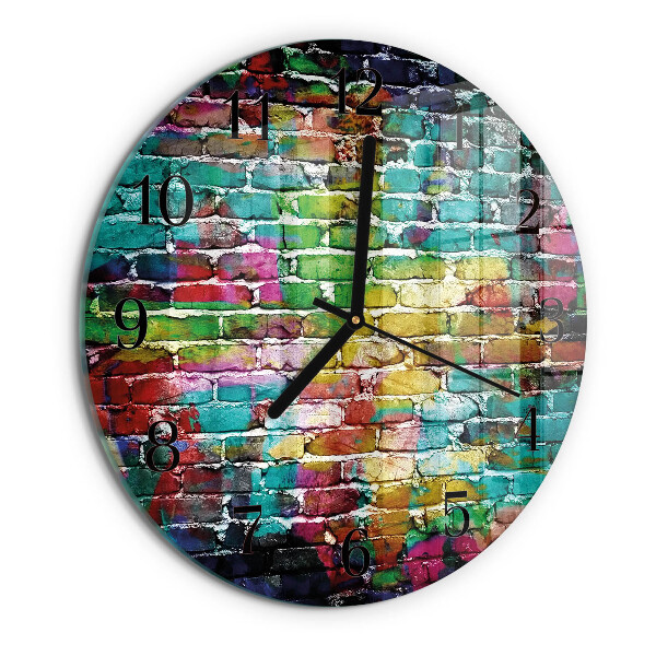 Wanduhr rund Ziegel
