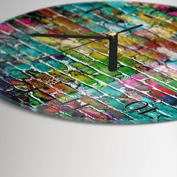 Wanduhr rund Ziegel