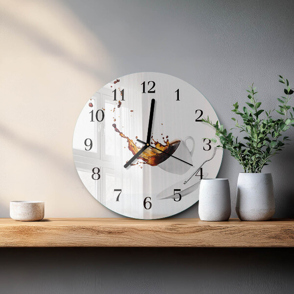Wanduhr rund Tasse