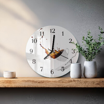 Wanduhr rund Tasse