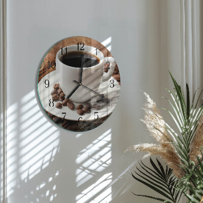 Wanduhr rund Kaffee