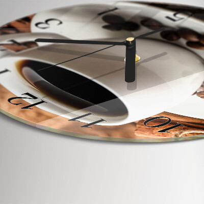 Wanduhr rund Kaffee