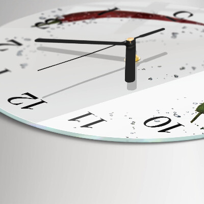 Wanduhr rund Chilischoten