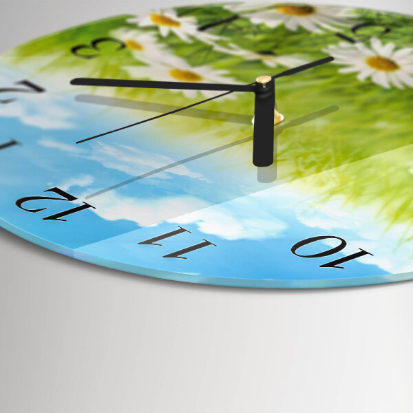 Wanduhr rund Wiese