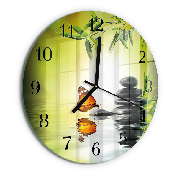 Wanduhr rund Natur