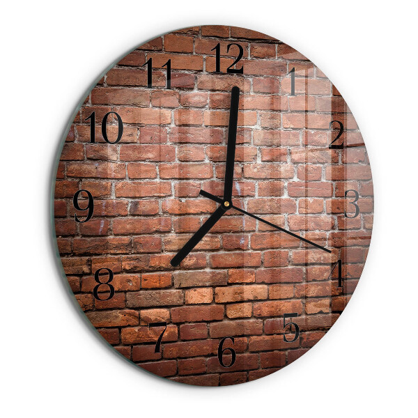 Wanduhr rund Ziegel