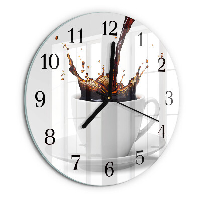 Wanduhr rund Kaffee