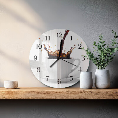 Wanduhr rund Kaffee