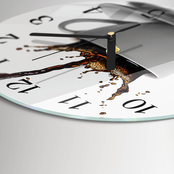 Wanduhr rund Kaffee