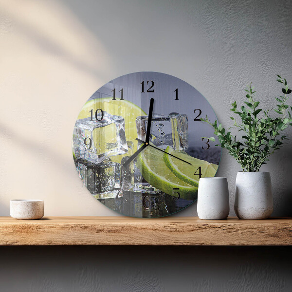 Wanduhr rund Zitrusfrüchte