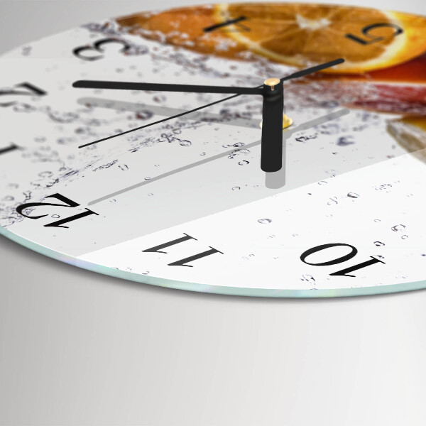 Wanduhr rund Orangen