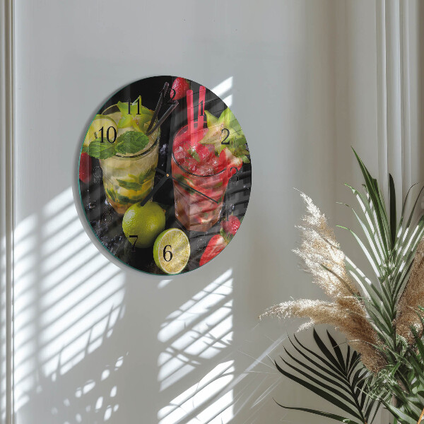 Wanduhr rund Cocktail
